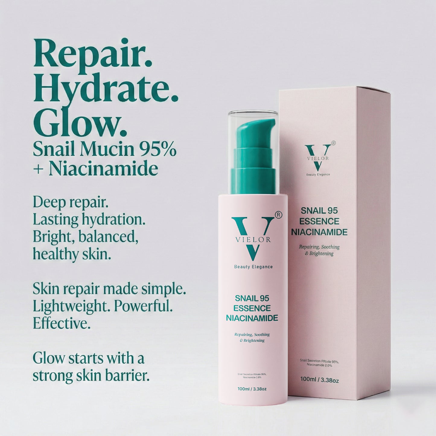 Snail 95 Essence + Niacinamide  Korean Repair & Whitening