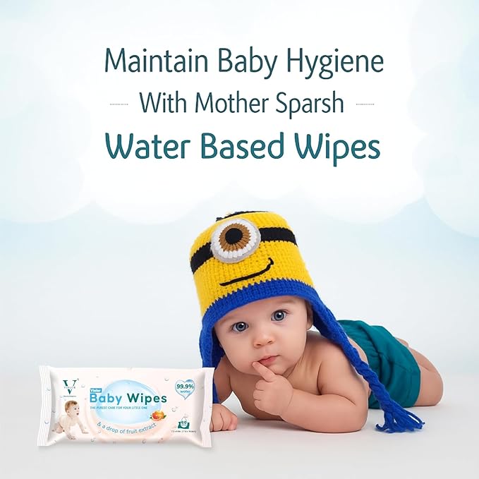 Baby Wipes, 99.9% Water Baby Wipes With a Drop of Grapefruit Seed Extract, Ultra Thick Biodegradable, Fragrance Free for Newborns & Sensitive Skin, 240 Count, 3+1 Free Packs