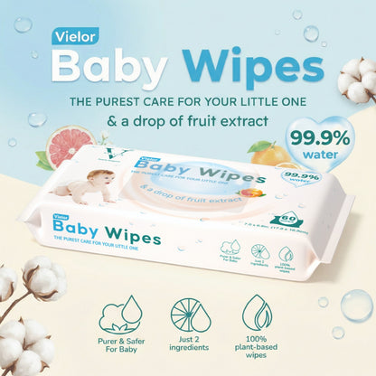 Vielor 99.9% Water Wipes Montaji Approved & Dubai Municipality Attested 720 Wipes